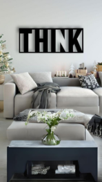 “THINK” – Premium Metal Duvar Tablosu - Görsel 2