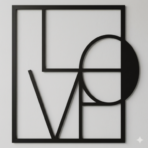 “Love” – Premium Metal Duvar Tablosu