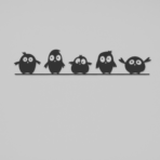 “Cute Birds ” – Premium Metal Duvar Tablosu