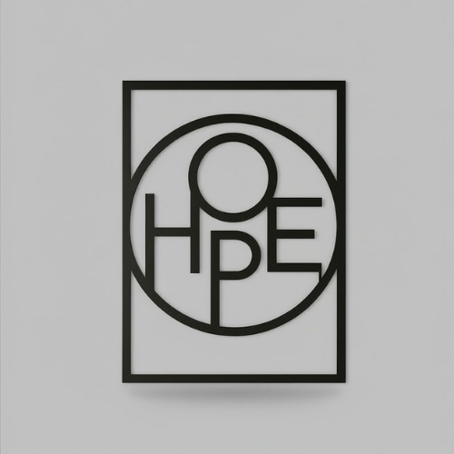 “HOPE  ” – Premium Metal Duvar Tablosu