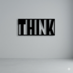 “THINK” – Premium Metal Duvar Tablosu