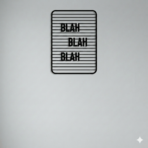 “BLAH-BLAH-BLAH” – Premium Metal Duvar Tablosu