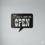 “Open” – Premium Metal Duvar Tablosu