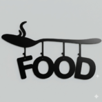“Food” – Premium Metal Duvar Tablosu
