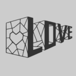 “LOVE 3D” – Premium Metal Duvar Tablosu