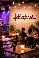 “Music Heartbeat” – Premium Metal Duvar Tablosu - Görsel 2