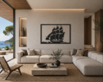 “ Yelkenli Gemi ” – Premium Metal Duvar Tablosu - Görsel 2